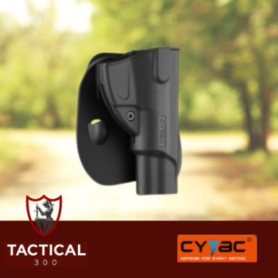 F-Speeder Holster for CZ 75 B – adjustable screw retention, fast-draw design with optional carry attachments for sport shooting and training use.