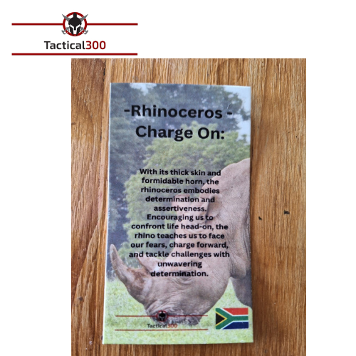 Rhinoceros-Charge On Wood Keyring - Image 2