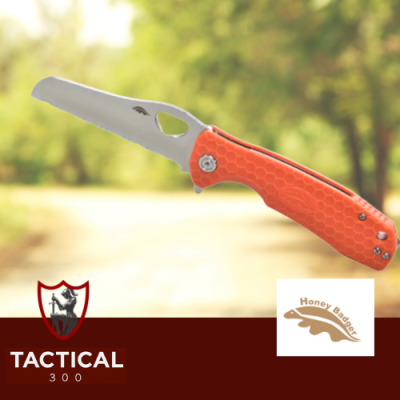 Honey Badger knife collection featuring multiple blade styles and handle colours for EDC, hunting, rescue, fishing, camping, and outdoor use.