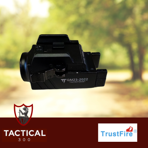 TrustFire GM23 compact pistol light mounted on handgun – 800 lumens tactical flashlight