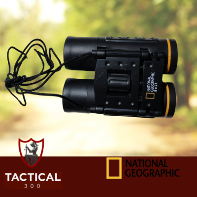 "National Geographic 8x21 Sub-Compact Roof Prism Binocular with rubber grip and carry case"
