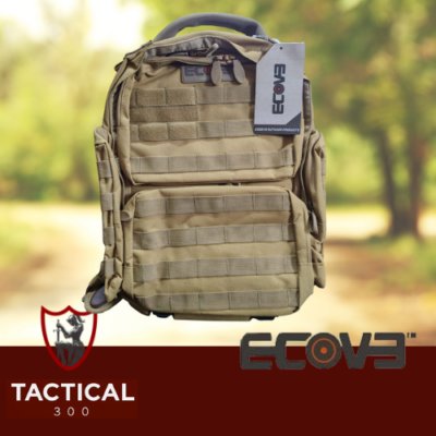EcoEcvE Tactical Elite Backpack Large Tan with Multiple Compartments and Heavy-Duty Design