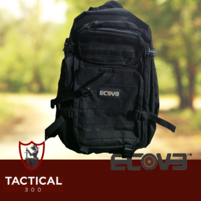 EcoEcvE Assault Backpack XL Black with MOLLE Webbing, Extra-Large Storage, and Heavy-Duty Design