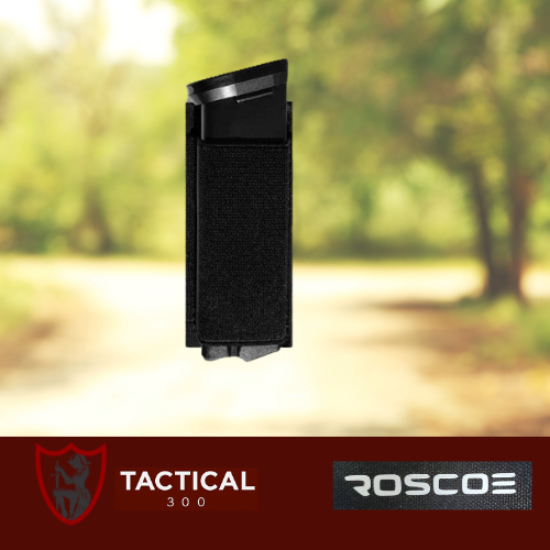 “Roscoe Ultimate Slip Mag Carrier — low-profile black mag carrier with adjustable tension and ambidextrous design.”