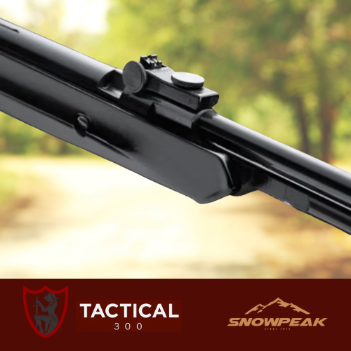 Snowpeak 5.5mm under-barrel air rifle with fiber-optic sights and synthetic stock