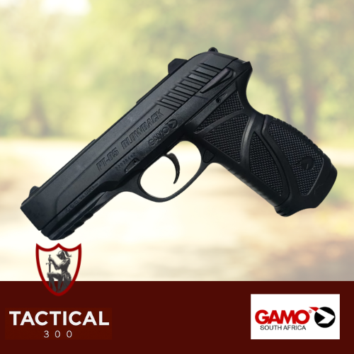 Gamo PT-85 4.5mm CO2 air pistol combo pack with pellets, pistol bag and paper targets Tactical 300