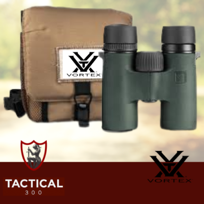 Vortex Triumph HD 10x42 binoculars with rugged rubber armor designed for outdoor use, hunting, and birdwatching