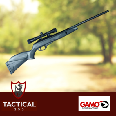Gamo Black Cat 1400 5.5mm air rifle combo with 4x32 scope and black synthetic stock