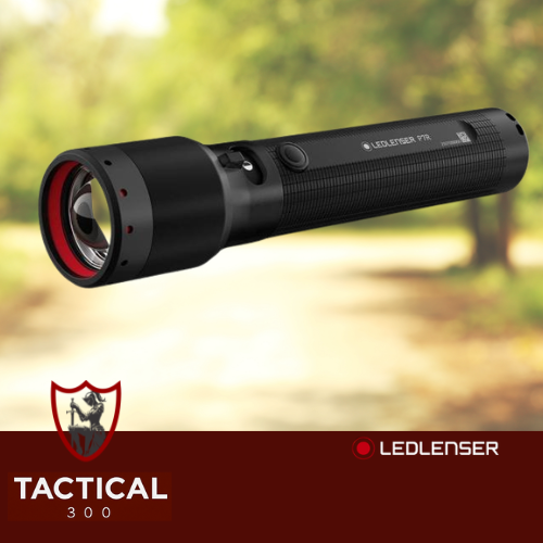 Ledlenser P7R rechargeable flashlight with 2000 lumens, 320 metre beam range and black aluminium housing