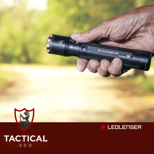 Ledlenser P7R rechargeable flashlight with 2000 lumens, 320 metre beam range and black aluminium housing