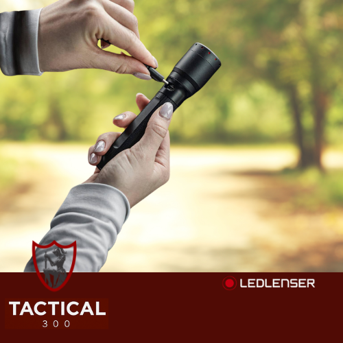 Ledlenser P7R rechargeable flashlight with 2000 lumens, 320 metre beam range and black aluminium housing