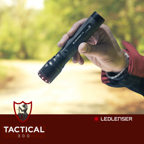 Ledlenser P7R rechargeable flashlight with 2000 lumens, 320 metre beam range and black aluminium housing